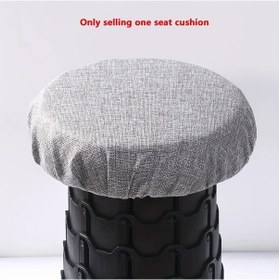 Resim Chuangyinshop 1 Adet Gri Kamp Taburesi Pufu - Nylon Polyester Katlanır Portatif Outdoor Gri 