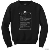 Resim WAKHA Death Note How to Use Siyah Sweatshirt 