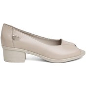 Resim Elit Sis1005 Kadın Klasik Topuklu Ayakkabı Bej-bej Bej 