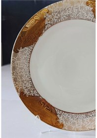 Resim Nurantik Weiden Bavaria Alman Pasta Tabağı Altın 