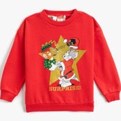 Resim Koton Erkek Bebek Yılbaşı Temalı Tom Ve Jerry Lisanslı Baskılı Sweatshirt 3wmb10381tk 