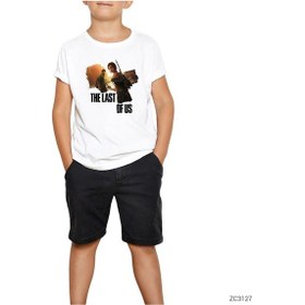 Resim The Last Of Us Escape Beyaz Çocuk Tişört Siyah 