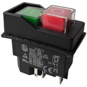 Resim Bahçe Aletleri İçin Kjd17 Elektromanyetik Anahtarlar 220v 5 Pimli Basmalı Düğme Anahtarları Siyah 