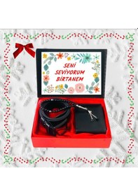 Resim Carlino Hediye Seti Erkek Siyah Kemer -cüzdan-tesbih Hediye Seti Siyah 