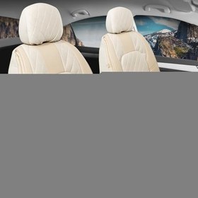 Resim Fresh Start Mercedes Cls Uyumlu Yarı Deri Oto Koltuk Kılıfı Ön Arka Set Chester Serisi Bej Fs 