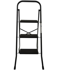 Resim 3 Basamaklı Metal Merdiven Hardy Siyah (1.30 Metre) 