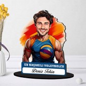 Resim Kişiye Özel Erkek Voleybolcuya Hediye Karikatürlü Biblo 