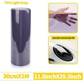 Resim Chuangyinshop Light Gray 11.8inchx39.3inch Tpu Far Film Sis Ve Boy Lamba Kaplama Su Geçirmez Çizilmeye Dayanıklı 