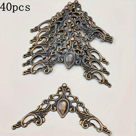 Resim 40 adet Dekoratif Metal Köşe Koruyucuları - Kitaplar, Hediye Kutuları ve Boş Üçgen Tasarımıyla El Sanatları, Donanım Aksesuarları, Fotoğraf Köşe Sticker, Fotoğraf Köşeleri, Kitap Köşe Koruyucuları, Fotoğraf Albümü Aksesuarları, Scrapbooking Malzemel 