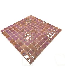 Resim MozaiKristaL Tüm Yüzeyler Için 25X25MM. Sedefli Lila 31,5X31,5CM. Fileli Cam Mozaik. (10 File=1m2 Fiyatıdır) 
