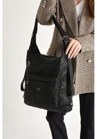 Resim Y.s.deri Kadın Sırt Çantası Fonksiyonel Kullanım İster Omuz İster Çapraz Askılı Postacı Çanta 30 Cm 001 