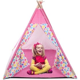 Resim Abbie Ahşap Çocuk Oyun Çadırı Pembe 