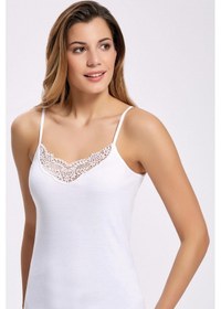 Resim İlke Kadın Güpürlü İp Askılı Atlet 2005 - 6 Adet 001 