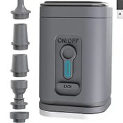 Resim Yaleker Usb Çift Fonksiyonlu Havalama/boşaltma Dış Mekanlı Akıllı Hava Pompası - 5 Uçlu, Led Işığı, 200l/dk, Dahili Li-po Pil, Gri Havuz, Yatak, Balon Uygulamaları 