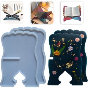 Resim Getshop Epoksi Rahle Silikon Kalıbı Kitap Standı Çift 