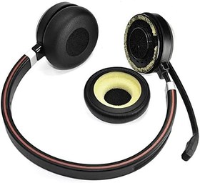 Resim Jabra Evolve 20 20Se 30 30II 40 65 için Yedek Kulak Pedleri, Kulaklık Köpüğü Kulak Yastıkları, Kulaklıklar Yumuşak Protein Sünger Kapağı (1 Adet) 