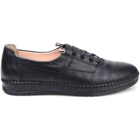 Resim Papuçcity Trendi 203 Ortopedik Kadın Deri Günlük Ayakkabı Sıyah 