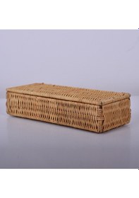 Resim Laura 26x10x5 Cm. Rattan Kapaklı Saklama Kutusu & Dekoratif Obje Bej 