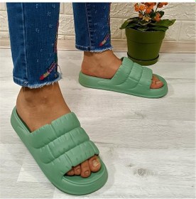 Resim Akınalbella 406 Mint Yeşili Hafif Rahat Günlük Havuz Plaj Kadın Terliği 001 