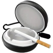 Resim Chuangyinshop 2024 Yeni 1 Adet Siyah Beyaz Portatif Reçine Seyahat Küllüğü Kapaklı Bisiklet Aksesuarı 