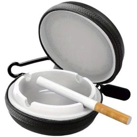 Resim Chuangyinshop 2024 Yeni 1 Adet Siyah Beyaz Portatif Reçine Seyahat Küllüğü Kapaklı Bisiklet Aksesuarı 