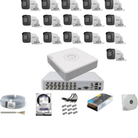 Resim Hikvision 16 Kameralı Dış Ortam Güvenlik Kamera Seti 4 Tb Hdd 