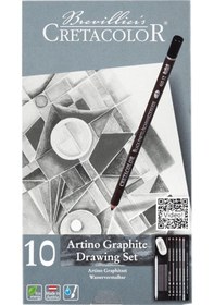 Resim Cretacolor Artino Graphite Eskiz Seti 10 Parça Metal Kutu 40021 