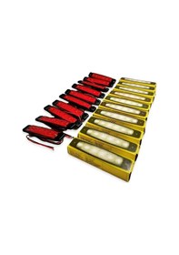 Resim Ahmet Otomotiv Sanel 10 Adet 6 Ledli Kırmızı Parmak Led 12v Lamba Basamak Aydınlatma 