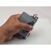 Resim tusah Usb Şarjlı Elektronik Çakmak Taşınabilir Sigara Paketi Muhafaza Kutusu Metalik Kurt 
