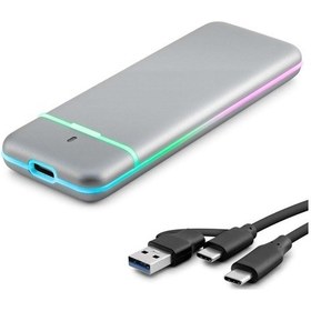 Resim Büro Ev Ofis Bilgisayarı İçin Gri Rtl9210b Typec 3.1 Usb3 Nvme Ngff M2 Chıp Ssd Kutusu 
