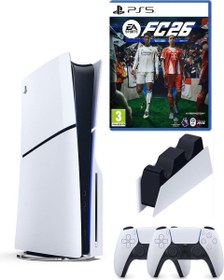 Resim Sony Playstation 5 slim +2.kol dualsense + Şarj İstasyonu +Ps5 FC26 (İthalatçı Garantili ) 