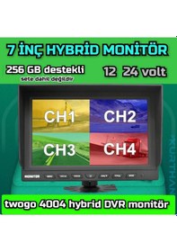 Resim 7 İnç Hybrid Dvr Monitör Kamerasız 256 Gb 12 - 24 Volt 