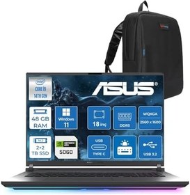 Resim Asus ROG Strix G18 G815JMR Intel Core i9 14900HX 48GB 2TB SSD+2TB SSD 8GB/RTX5060 115W GDDR7 18" 2.5K (2560 x 1600, WQXGA) 240Hz 3ms Windows11Home Gaming Laptop ZS9035H22+ZettaÇanta 