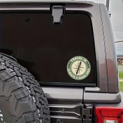 Resim Vintage Pusula Vinil Çıkartması - Doğa Yürüyüşü Bagaj Dekoru Araba Stickerları 