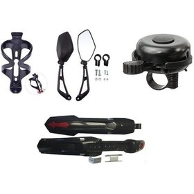 Resim Bisiklet Çamurluk Aksesuar Seti 4 Lü Kombin 4 Lü Çamurluk Set Siyah 
