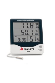 Resim Triplett TM020 İç/Dış termometre/Higrometre/Saat -İç Ortam nem ölçer (Dış ortam için 1.5m kablo) 