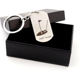 Resim PİGADO Isme Özel Golf Sopası Tasarım Figürlü Çelik Anahtarlık 