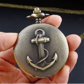 Resim keyfimshop Kişiye Özel Çapa Kabartmalı Büyük Boy Köstekli Saat 