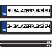 Resim 3A Lazerpleksi Golf R Logolu Plakalık 