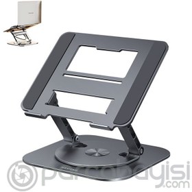 Resim ALLY MC LS928HUB 4in1 Masaüstü 360° Dönebilen Laptop Standı Hub​ 