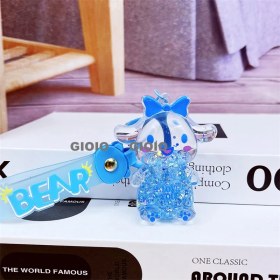 Resim Silver1 Gıoıo Yeni Sevimli Kedi Pençe Çapraz Giyinme Kurumi Bebek Araba Anahtarlık Büyük Kulak Köpek Çift Okul Çantası Hediye Anahtarlık Kolye (Yurt Dışından) 