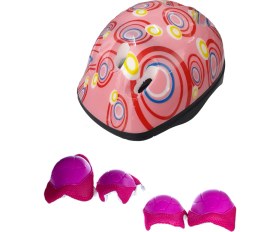 Resim Karakuş Kask Dizlik Dirseklik Set Pembe 