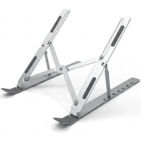 Resim Notebook Standı 2in1 Katlanabilir Taşınabilir Folding Alüminyum Dizüstü Bilgisayar Standı Açısı Ayarlanabilir 7 Kademeli 