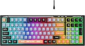 Resim Everest KB-98 SILENT Siyah/Gri/Turuncu SESSİZ Rainbow Q Membrane Oyuncu Klavyesi 