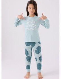 Resim Rolypoly Kız Çocuk Mavi Pijama Takımı Rp3470-c-v2 Mavi 