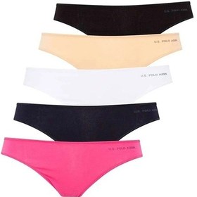 Resim U.s. Polo Assn. Kadın 5'li Kıl Lastikli Slip Lacivert-fuşya-ten-beyaz-siyah 001 