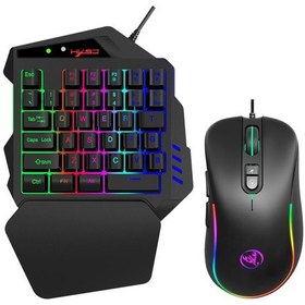 Resim Moveevo V500+j300 Rgb Işıklı Oyuncu Klavye-fare Seti: 35 Tuşlu Tek El Klavye, 6400 Dpı Ayarlanabilir Fare, Multiplatform Uyumlu Diğer 