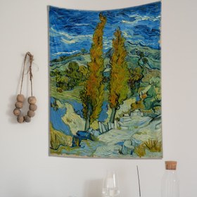 Resim Saint-Rémy yakınlarındaki Alpilles'te İki Kavak Duvar Örtüsü - 100 cm x 135 cm 