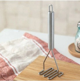 Resim Morponi Paslanmaz Metal Patates Ezici 24 Cm Gri 