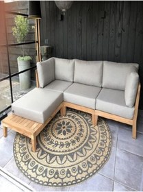 Resim ömür konsept ahşap Balkon Teras Köse Takımı 